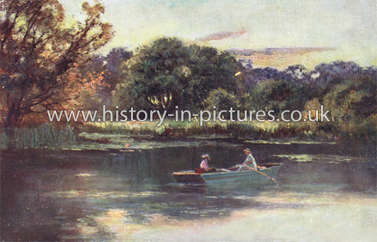 The Lake, Valentines Park, Ilford, Essex. c.1905